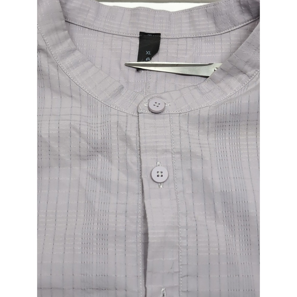 Lululemon Down To The Wire Henley Men's 2XL Purple Athleisure Casual Workout - Picture 3 of 6